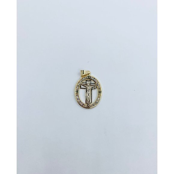 10k solid gold cross charm pendant